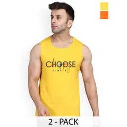 SLOWLORIS Men Pack of 2 Typography Printed Bio-Wash Innerwear Vests-picture-20