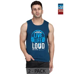 SLOWLORIS Men Pack Of 2 Typography Printed Round Neck Cotton Slim Fit T-shirts-picture-20