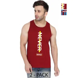 SLOWLORIS Men Pack Of 2 Typography Printed Round Neck Cotton Slim Fit T-shirts-picture-21