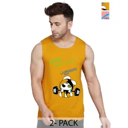 SLOWLORIS Men Printed Cotton Innervest-picture-31