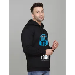 SLOWLORIS Men Printed Hooded Sweatshirt image 3