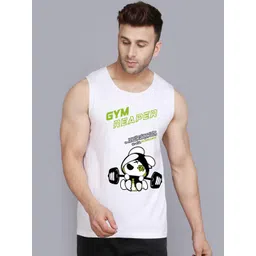 SLOWLORIS Men Printed Super Cotton Gym Vest-picture-36
