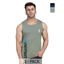 SLOWLORIS Men Typography 2 Applique Slim Fit T-shirt-picture-23