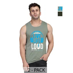 SLOWLORIS Men Typography 2 Printed Pockets Slim Fit T-shirt-picture-38