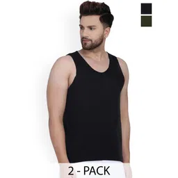 SLOWLORIS Pack Of 2 Printed Bio-Wash Sports Gym Innerwear Vests-picture-28