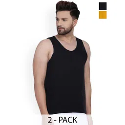 SLOWLORIS Pack Of 2 Printed Bio-Wash Sports Gym Innerwear Vests-picture-32