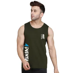 SLOWLORIS Typography Round Neck Sleeveless Cotton Casual Innerwear Vests-picture-11