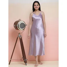 Slumber Jill Women Solid Nightdress-picture-31