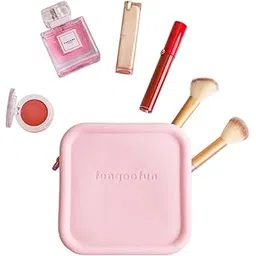 Small Makeup Bag - EVA Waterproof Cosmetic Bag for Women, Toiletry Bag Travel Organizer for Girls, Mini Make Up Bag Cosmetic Zipper Pouch, Lipstick Makeup Case Organizer (Pink Square)-picture-47