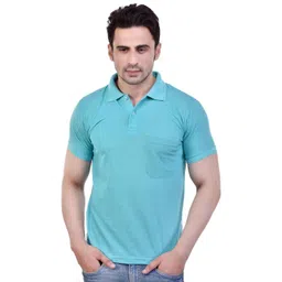 SMAN Men Solid Polo Collar Cotton T-shirt-picture-17