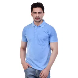 SMAN Men Solid Polo Collar Cotton T-shirt-picture-22