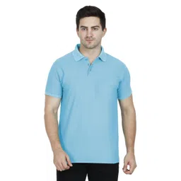 SMAN Men Solid Polo Collar Cotton T-shirt-picture-21