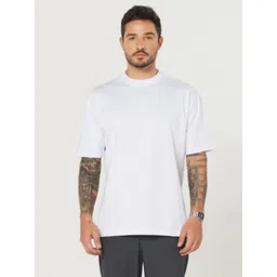 SMAN Men Solid Round Neck Cotton Oversized T-shirt-picture-33