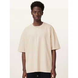 SMAN Men Solid Round Neck Cotton Oversized T-shirt-picture-12