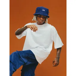 SMAN Men Solid Round Neck Oversized T-shirt-picture-40