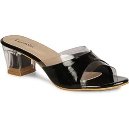 smart & sleek Slip-On Mules with Transparent Block Heel, AB6-picture-38