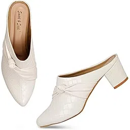 smart & sleek Stylish Block Heeled Mule Sandals for Women & Girls-AB20-picture-51