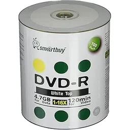 Smart Buy 100 Pack DVD-R 4.7gb 16x White Top Blank Data Video Movie Record Disc 100 Disc 100pk-picture-24
