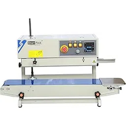 SMART PACK Band Sealer Machine for Vertical Packaging of LD, Laminated and PP Pouch Sealing | Packing Machine | 100g to 3 kg Material Packing (Depend on Volume) | Semi-Automatic and Metal Steel-image-9