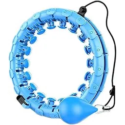 Smart Weighted Hula Ring Hoops, Hula Circle 24 Detachable Fitness Ring with 360 Degree Auto-Spinning Ball Massage, Gymnastics, Adult Fitness for Weight Loss-picture-22