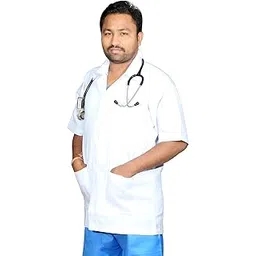 SMARTCARE Professional Apron Coat - Half Sleeves, Large Size, Classic White - Stylish and Functional for All Your Work Needs-picture-51