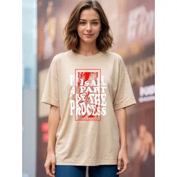 SMARTEES Women Typography Printed Drop-Shoulder Sleeves T-shirt-picture-14