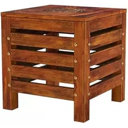 SMARTS COLLECTION er Pot, Plants or vase, showpieces (Sheesham) 12X12X12 INCH Solid Wood Side Table (Finish Color - Brown, Pre-Assembled),-picture-24