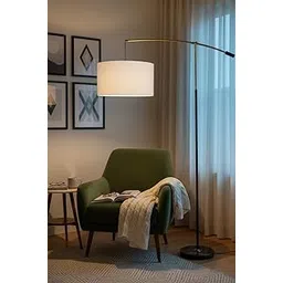 Smartway® - Everly Modern Designer Floor Lamp 3 Light Mode for Living Room| Bedroom Corner| Home Décor| Hotel & Office Standing Lamp with Glass Ball Lampshade-picture-25