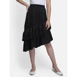 Smarty Pants Black Below Knee Skirt-picture-44