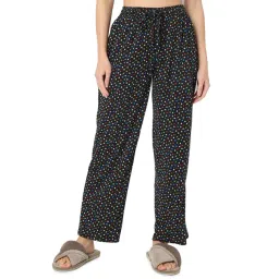 Smarty Pants Black Cotton Regular Fit Printed Lounge Pants-picture-19