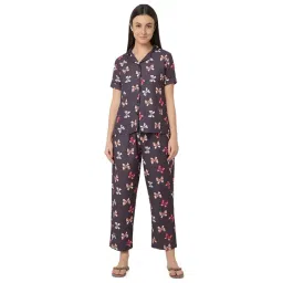 Smarty Pants Dark Grey Printed Shirt With Lounge Pants-picture-22