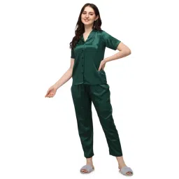 Smarty Pants Green Satin  Shirt With Pyjamas-picture-39