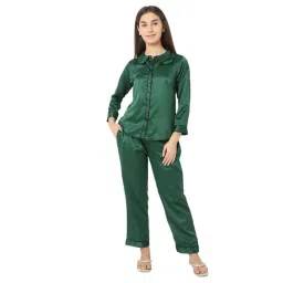Smarty Pants Green Satin Shirt With Pyjamas-picture-35