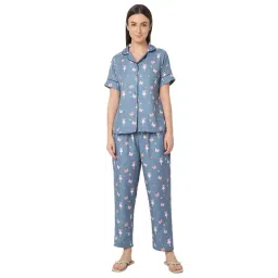 Smarty Pants Grey Printed Shirt With Lounge Pants-picture-29