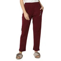 Smarty Pants Maroon Cotton Printed Lounge Pants-picture-22