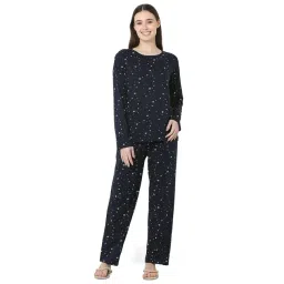 Smarty Pants Navy Blue Cotton Printed Pyjama Set-picture-16