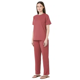 Smarty Pants Pink Cotton Solid Sleepwear Robes image 3