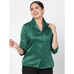 Smarty Pants Women Green Relaxed Formal Shirt-picture-22