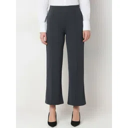 Smarty Pants Women Textured Comfort Flared Lint Free Trousers-picture-20