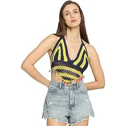 smarty pants Women's Crochet Multi Color Swim Bikini Bra.-picture-24