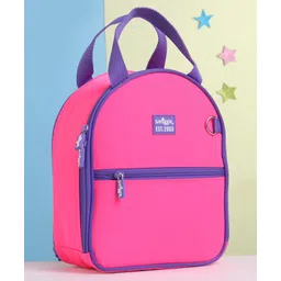 Smiggle Arc Shaped Lunchbox Bag With 5.7 L Capacity - Neon Pink-picture-22