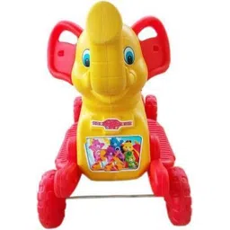 smiley bell BABY PLASTIC elephant WITH ROCKING FUNCTION AND RUNNING RIDEO ON WITH AMAZING COLOR FOR YOUR KIDS First Class Rocking Plastic elephant With 4 Wheels For Cycle The musical elephant 2 In 1 Function Rocking And Cycling For Your Kids GH-DR-CV-1513 (Red)-picture-28