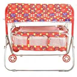 smiley bell Cradle Swing for New Born Baby Steel with Mosquito Net-picture-37