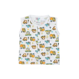SMILEY BUTTONS Infant Round Neck Printed Cotton Jhablas MBJ-010_0-6M-picture-25