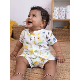 SMILEY BUTTONS Unisex Selection Of 2 Printed Pure Cotton T-shirt With Shorts-picture-19