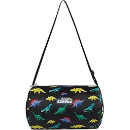 smily kiddos Little Jura Kids Duffle Bag – Dinosaur Print – Black | Lightweight Gym, Travel & Sports Bag for Boys & Girls | Adjustable Strap | 30 × 18 × 18.5 cm-picture-42