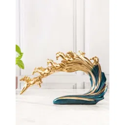 Smokey Cocktail Gold Resin Pegasus Sculpture-picture-41