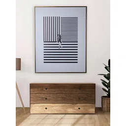 SMOKEY COCKTAIL White & BlackGirl In Thoughts Wall Art-picture-10