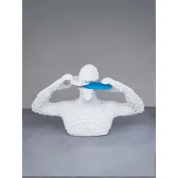 SMOKEY COCKTAIL White & Blue Building Block Resin Figurine Showpiece-picture-10