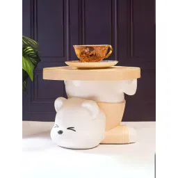 Smokey Cocktail White Bear Table Sculpture image 1